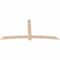 Ekena Millwork Bellingham Smooth Timber Gable Bracket, Douglas Fir, 96"W x 48"H x 1 1/2"D x 5 1/2"F, 12/12 Pitch GBW096X48X0206BEL00SDF - alternate 3